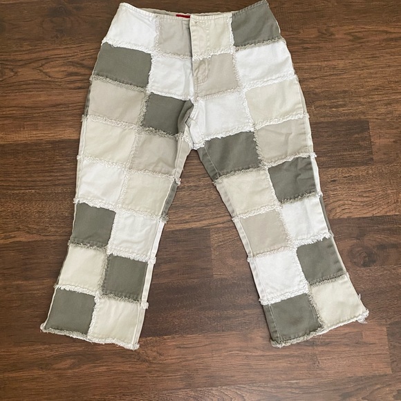 Vintage Zana Di Patchwork flare Low Rise pants - Picture 2 of 5